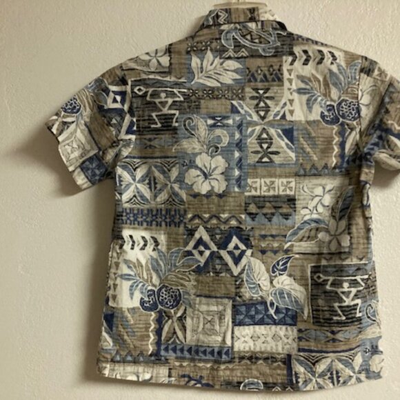 ALOHA BISHOP STREET HONOLULU BOYS Hawaiian Resort Wear Turtle Hibiscus Tropical - Picture 2 of 5